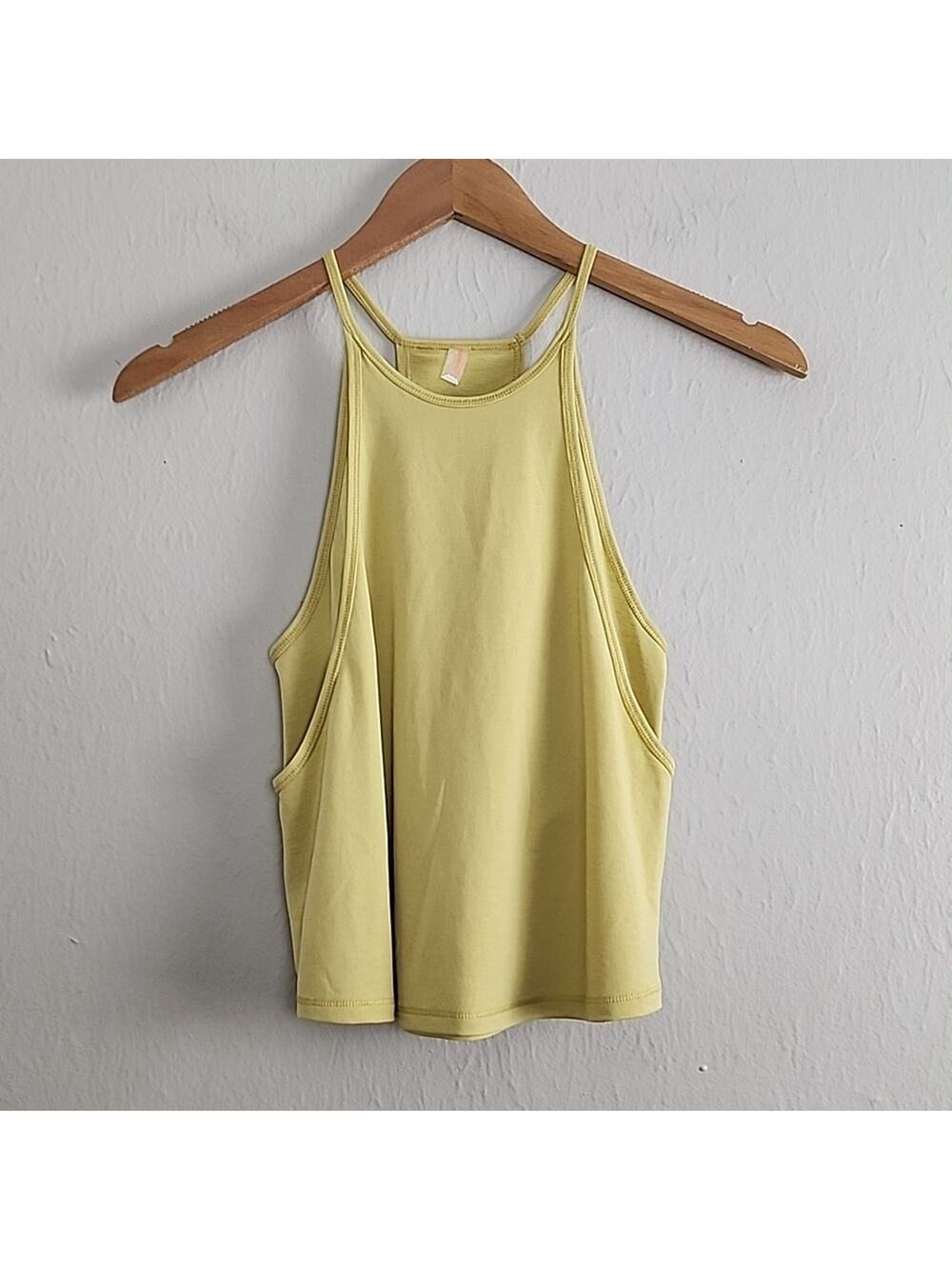 FP Movement Free People Not So Fast Tank Top XS Goldenrod Lime Chartreuse